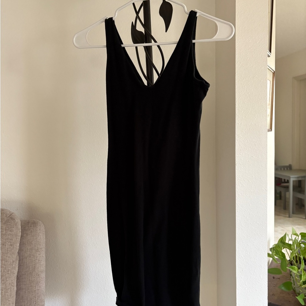 Wild Fable Black Sheath V-Neck Dress